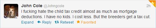 John Cole on the child tax credit
