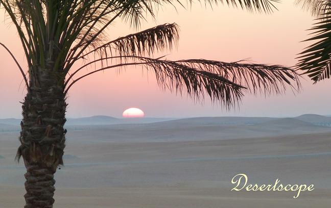 Sunrise over Arabian desert